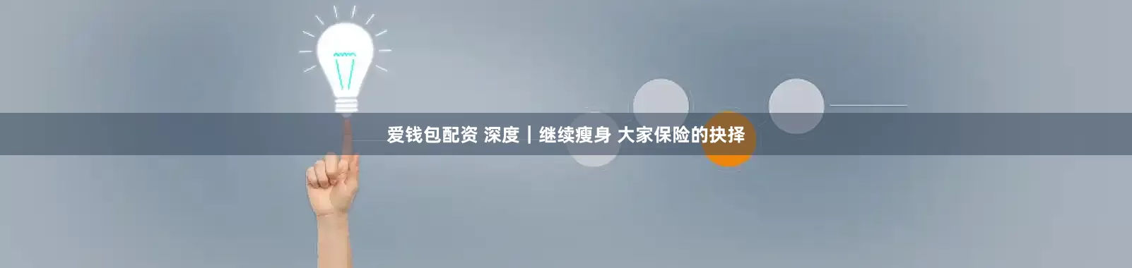 爱钱包配资 深度｜继续瘦身 大家保险的抉择